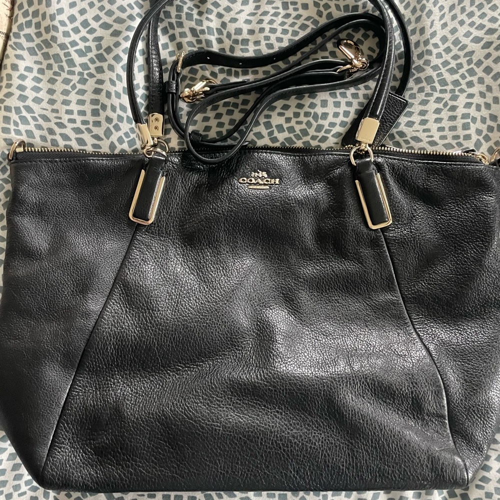 Black Coach Leather Bag